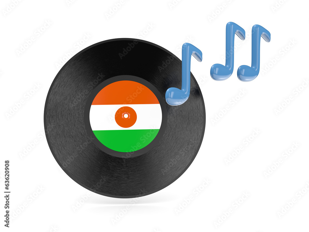 Vinyl disk with flag of niger