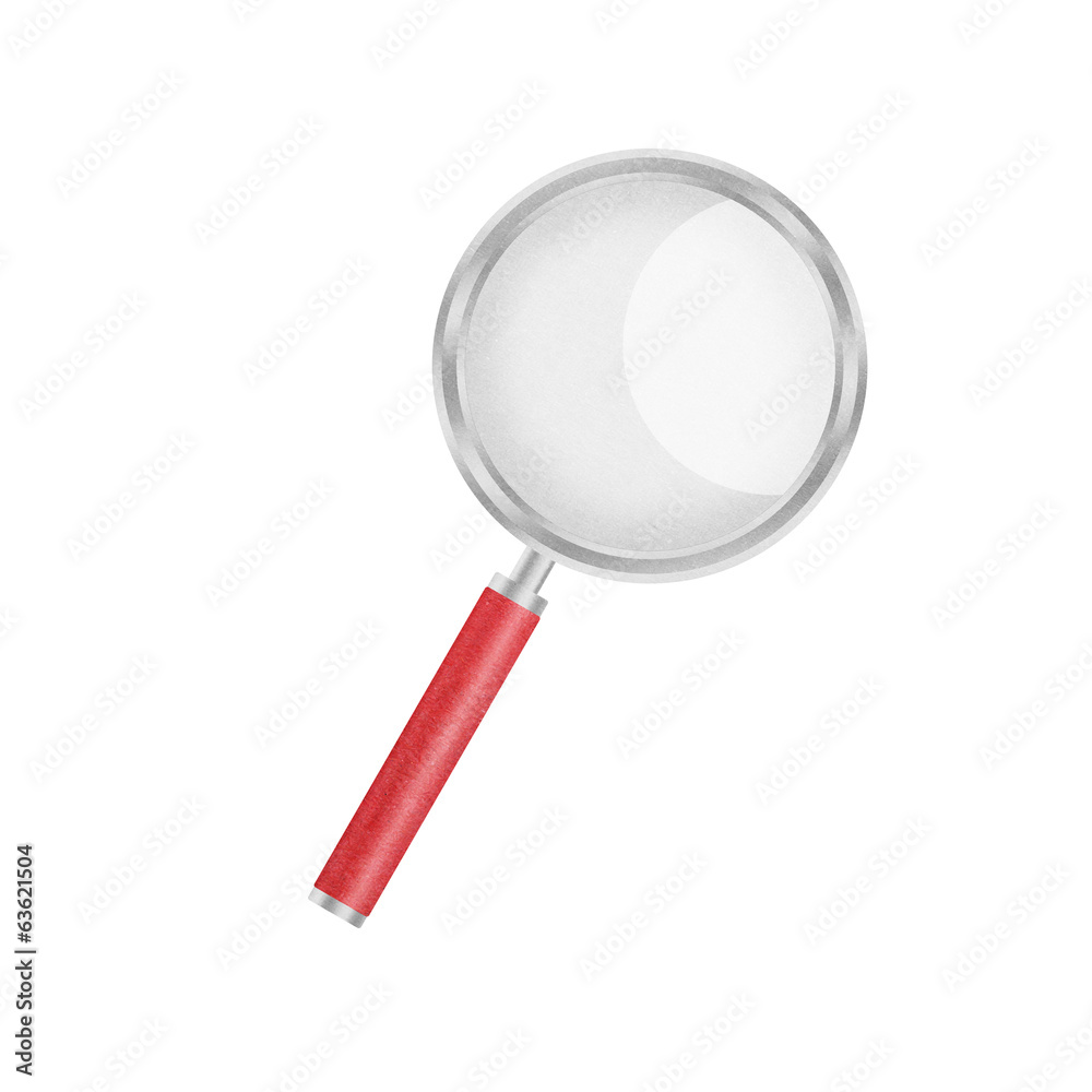 paper cut of magnifier glass is equipment icon for magnify and s paper cut of magnifier glass is equipment icon for magnify and s