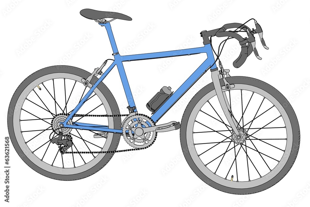 cartoon image of racing bike