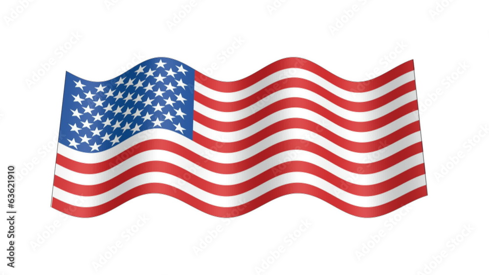 American flag wavy, 3d animation loop American flag wavy, 3d animation loop