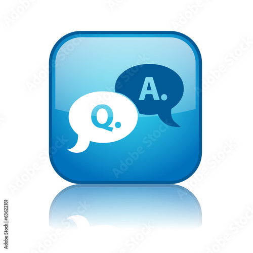 "Q&A" Web Button (questions and answers help information FAQs)
