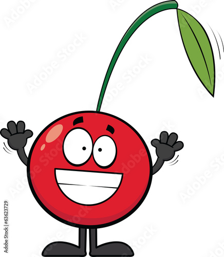 Grinning Cartoon Cherry