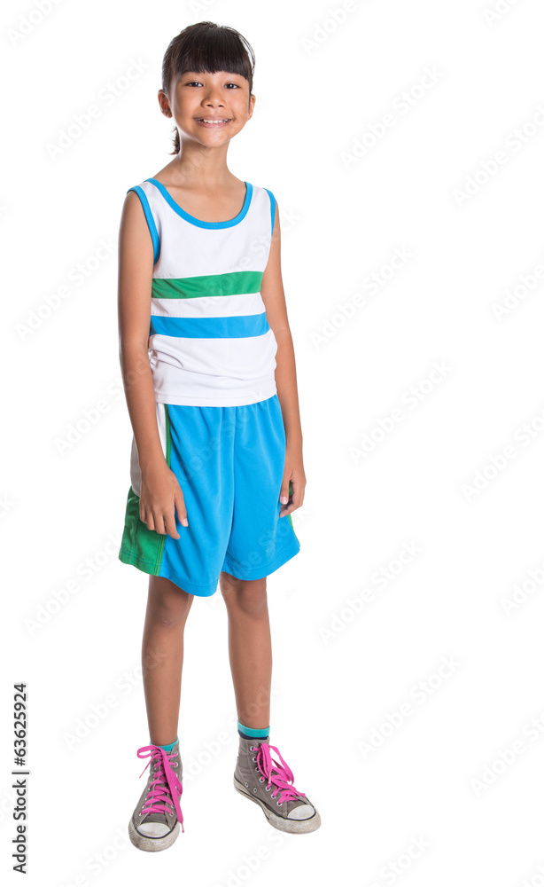 Young Girl In Athletic Attire Young Girl In Athletic Attire