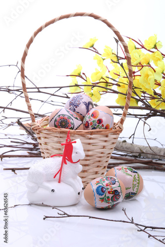 Easter decoration on table