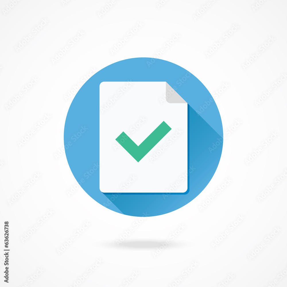 Vector Document and Tick Icon Vector Document and Tick Icon
