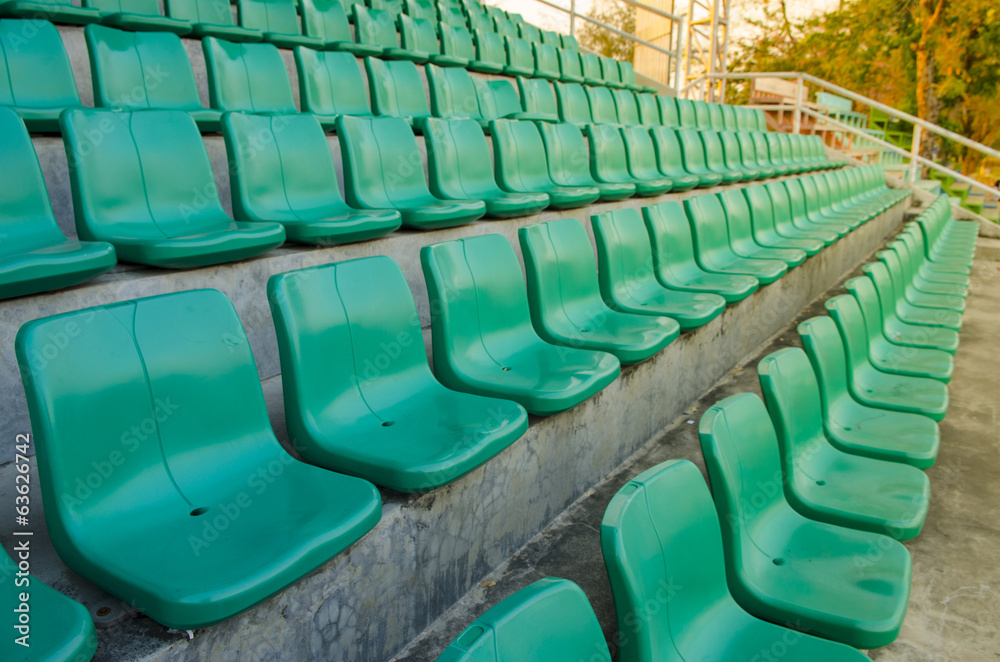 Fototapeta premium Temporary green color grand seat