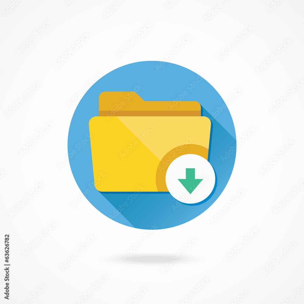 Vector Download Folder Icon Vector Download Folder Icon