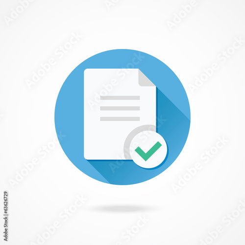 Vector Document and Check Mark Icon