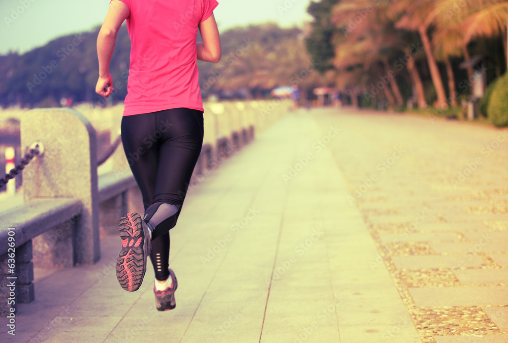 healthy lifestyle asian woman running at seaside healthy lifestyle asian woman running at seaside