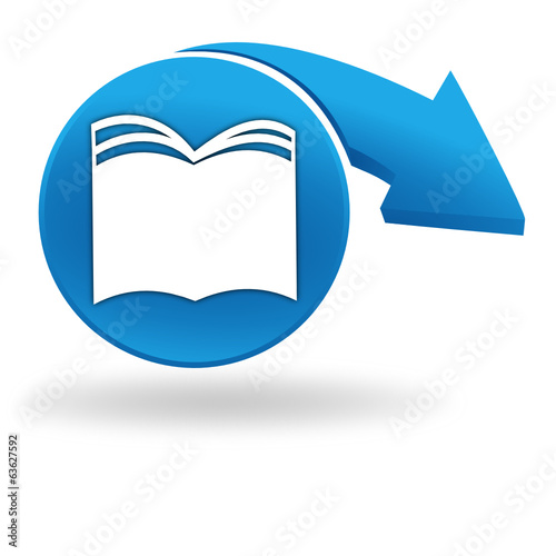 livres sur bouton bleu