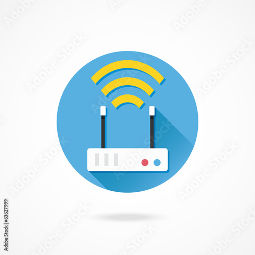 Vector Wireless Network Router Icon