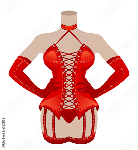 Tablou canvas Red corset