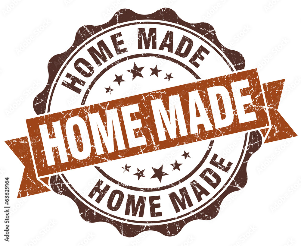 Fototapeta premium Home made brown grunge retro vintage isolated seal