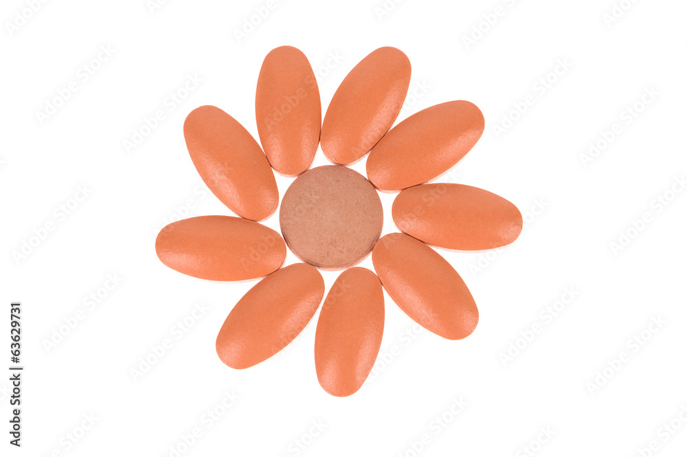 Pills isolated on white background Pills isolated on white background
