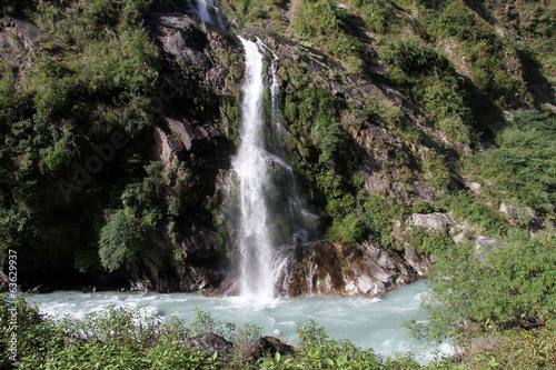 Waterfall and river