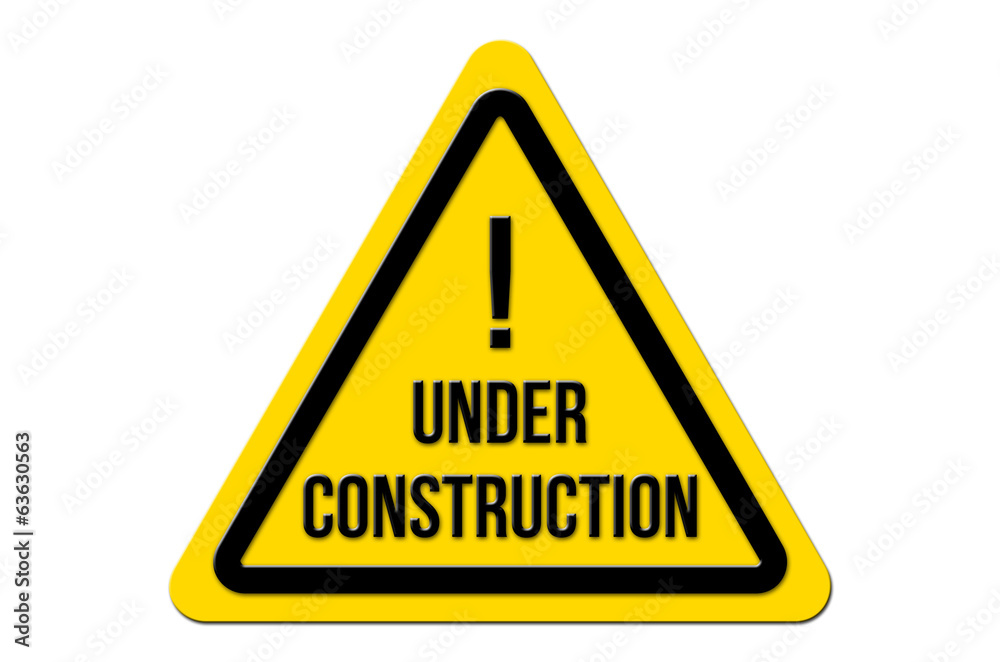 Warnschild Gelb Under Construction Warnschild Gelb Under Construction