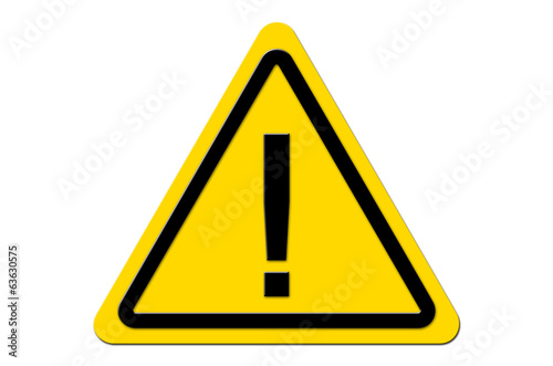Warnschild Gelb Achtung