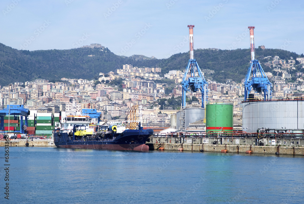 Cargo terminal in the Port of Genoa