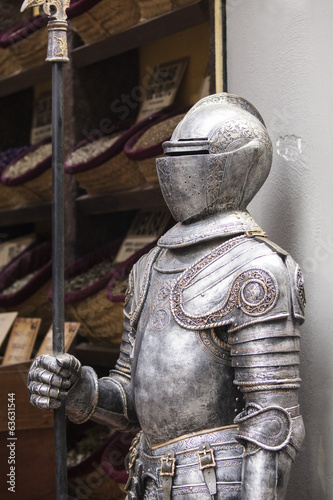 Fotografie Detail of a medieval knight armor with sword