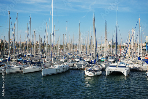 Many yachts are at berth