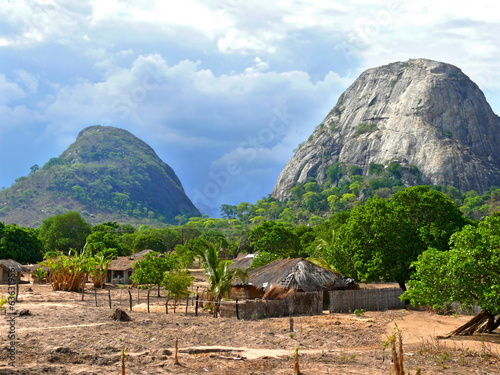 The village is in the mountains. Fabulously beautiful landscape.