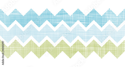 Fabric textured chevron stripes horizontal seamless pattern