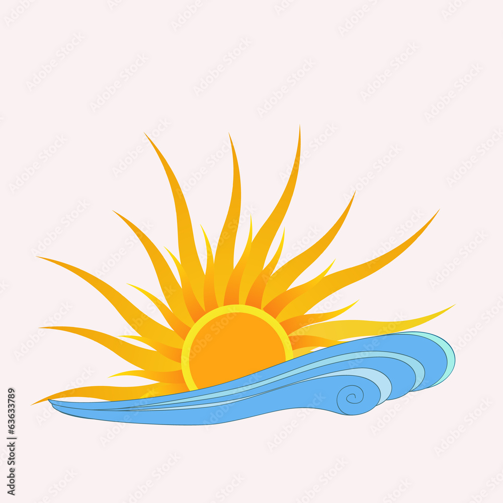 Obraz premium sunset illustration