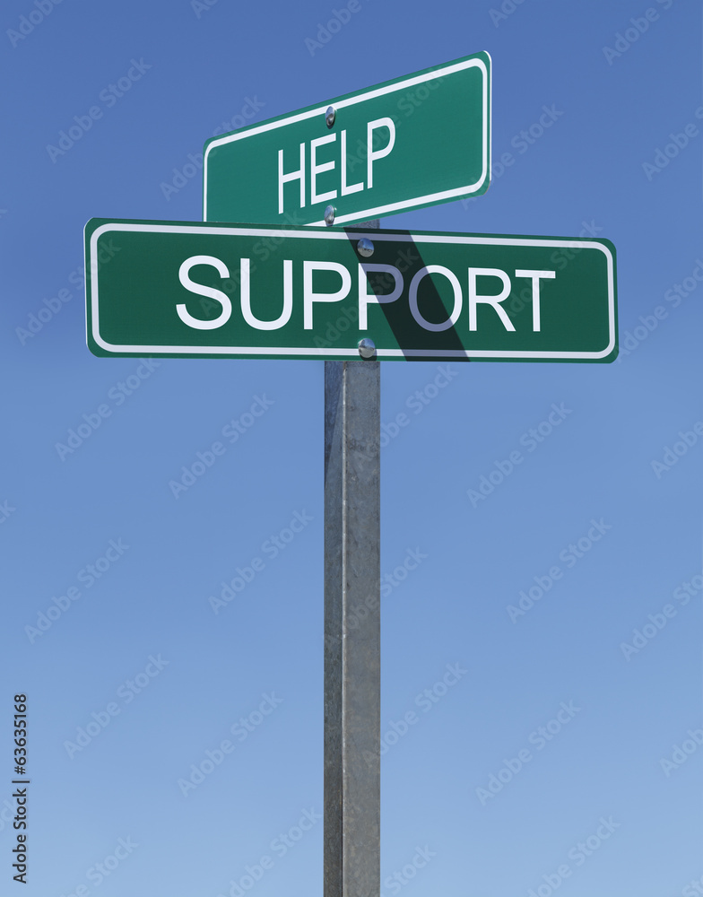 Fototapeta premium Help Support Sign