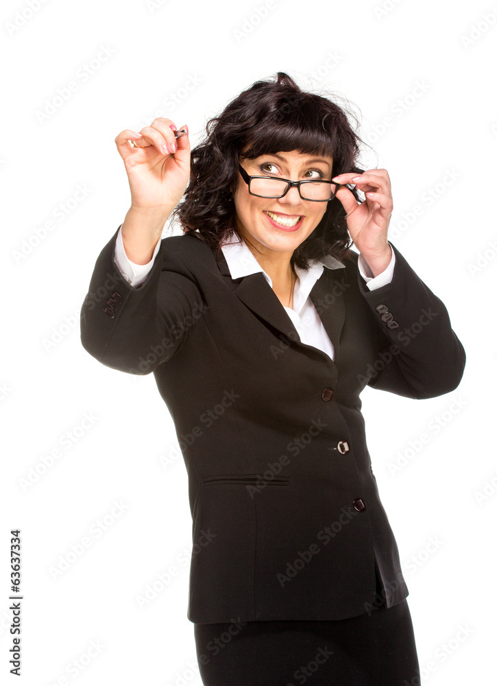 Cheerful senior business woman Cheerful senior business woman