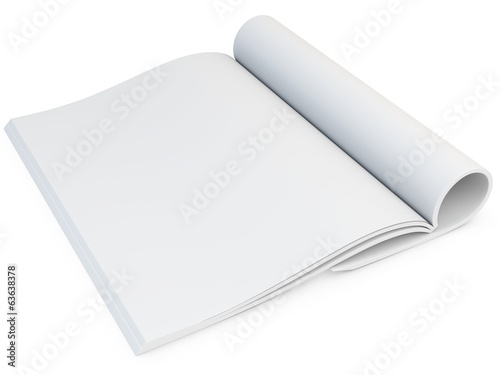 3d model of blank opened magazine