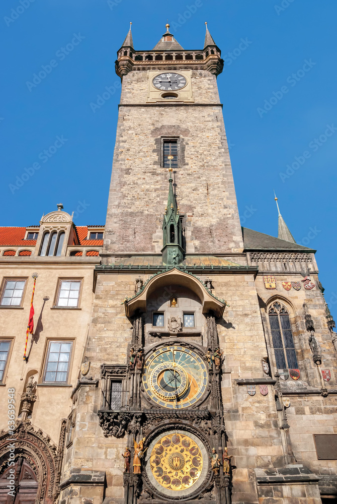 Astronomical Clock (Orloj) in the Old Town of Prague.