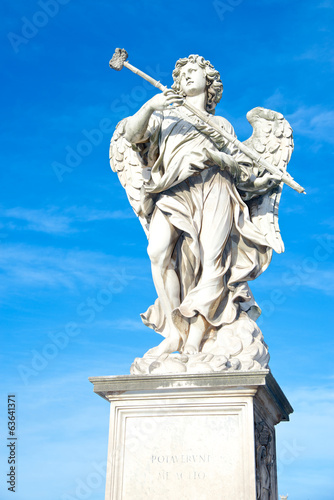 Angel carrying a sponge soaked in vinegar, Rome, Italy photo