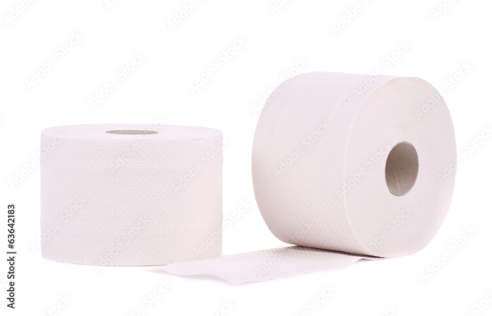 Rolls of toilet paper. Rolls of toilet paper.