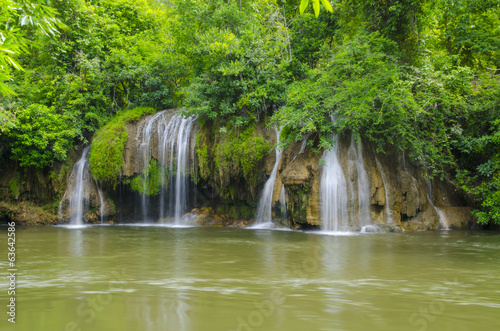 Tropical waterfall in rain forest