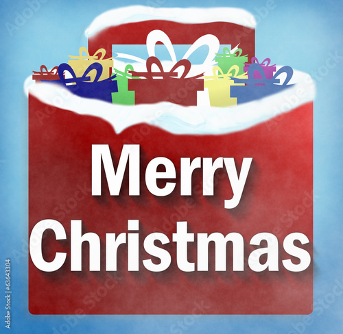 winter christmas shopping bag
