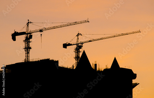 Construction project silhou...
