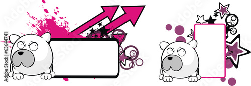 polar bear ball cartoon copyspace