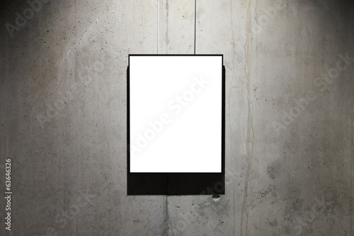 Empty white isolated frame