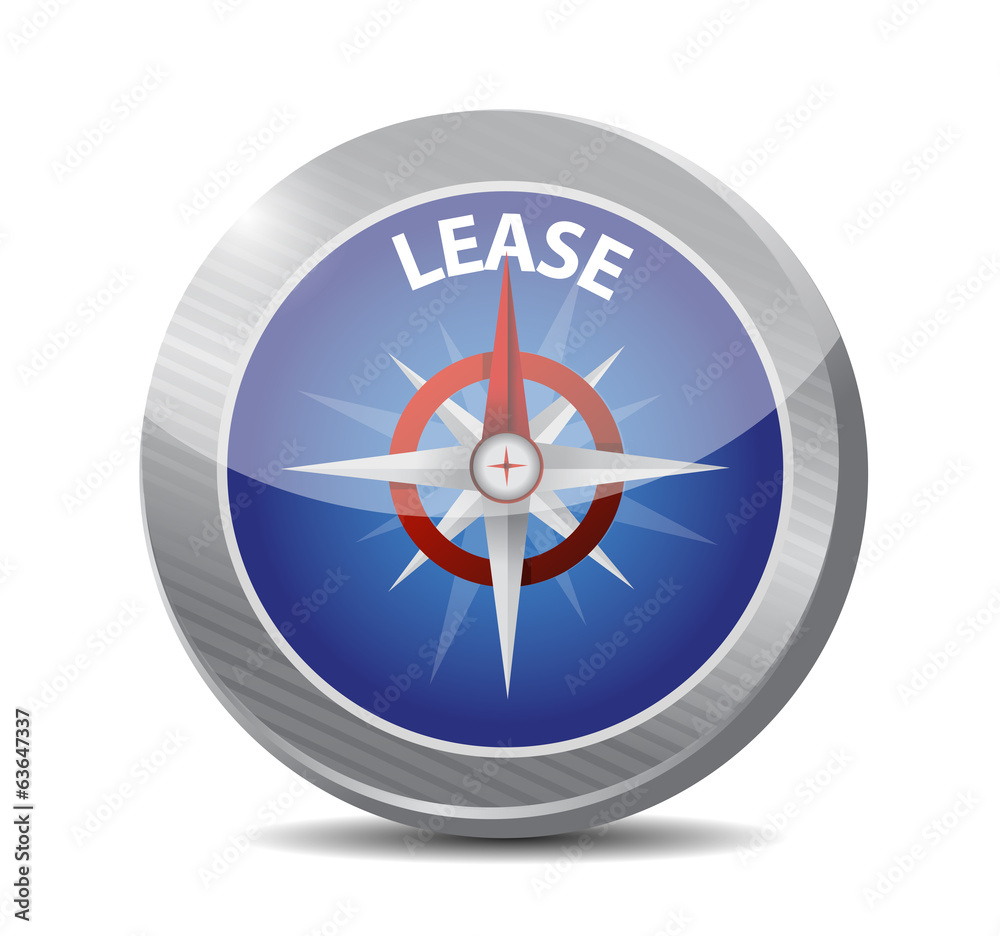 compass guide to lease. illustration design compass guide to lease. illustration design