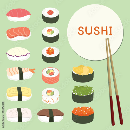 Delicious Sushi Set ,food icons ,Japanese food