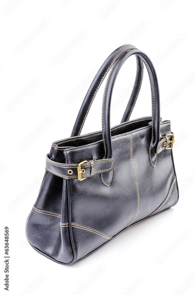 Woman leather bag isolated white background Woman leather bag isolated white background
