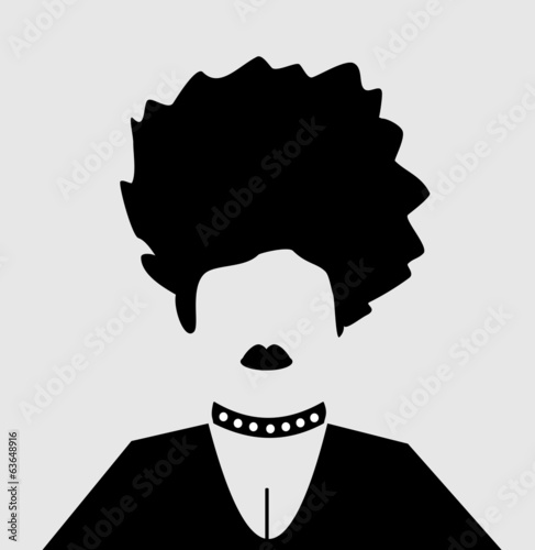 goth woman wearing black lipstick