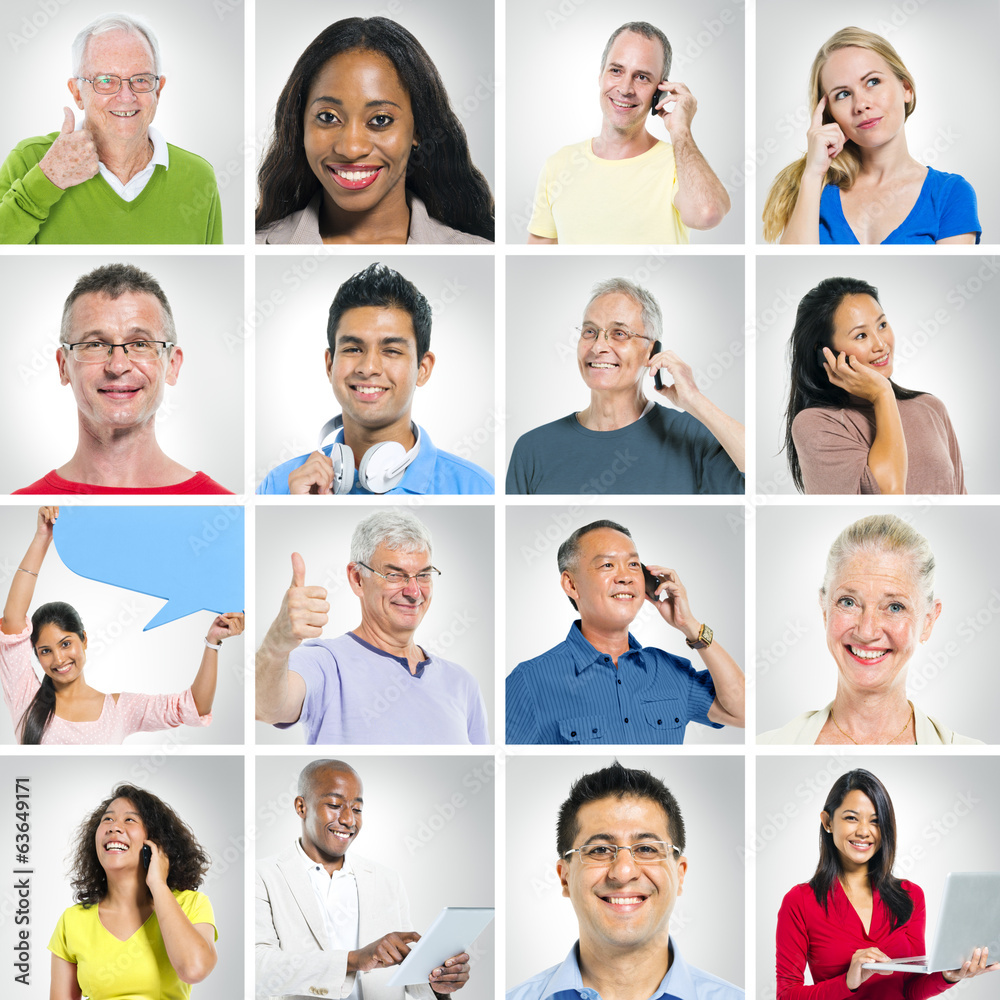 Multi-Ethnic Group Of People Social Networking Multi-Ethnic Group Of People Social Networking