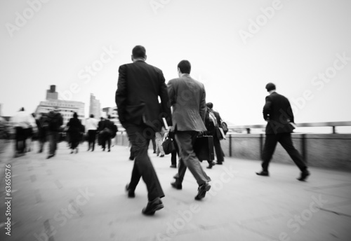 Obraz na plátně Gentlemen On Their Way To Work