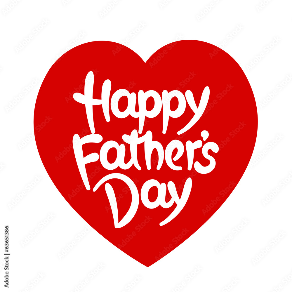 Happy father's day hand-drawn lettering Happy father's day hand-drawn lettering
