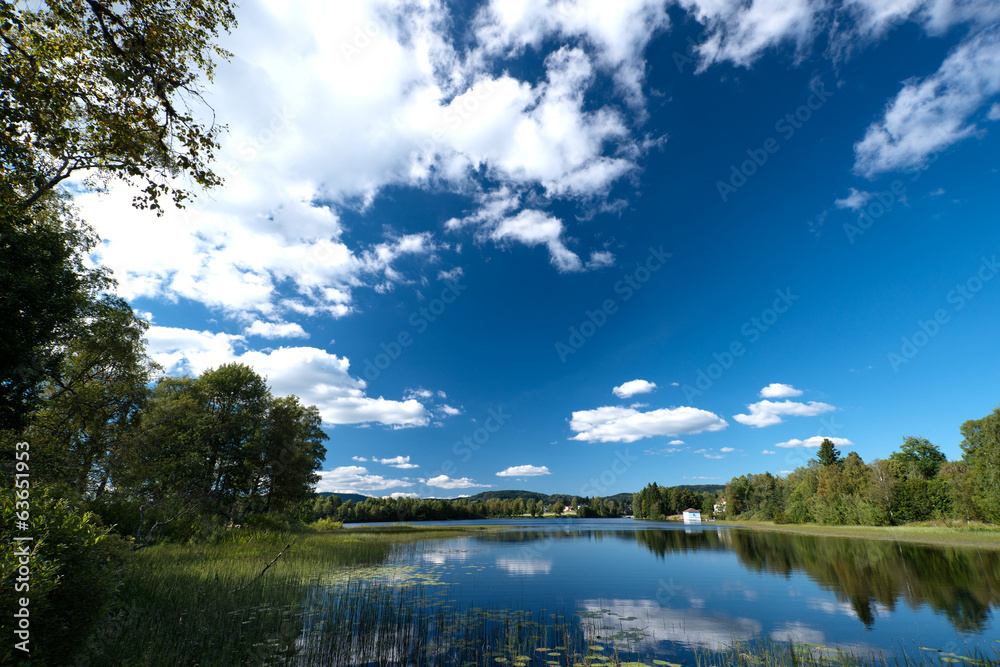 Peaceful lake at Dikemark horizontal
