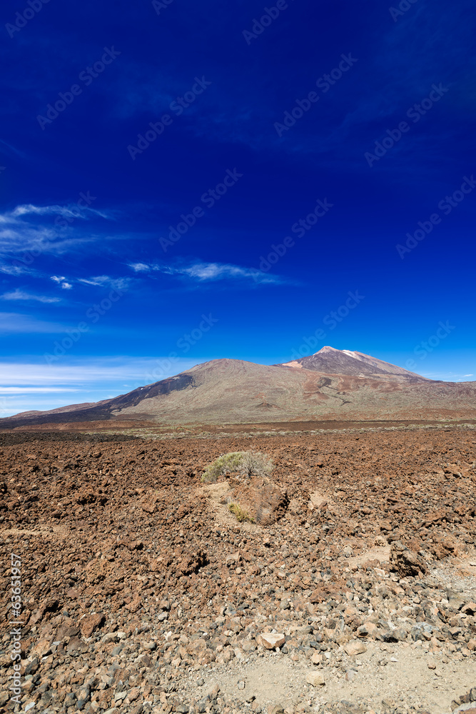 Volcano Teide Tenerife Island Spain vertical