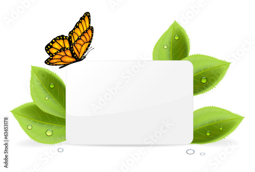 Paper card with butterfly