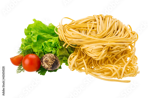 Raw egg noodles