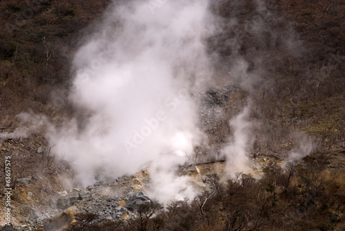 Sulphurous vapor, Owakudani, Japan